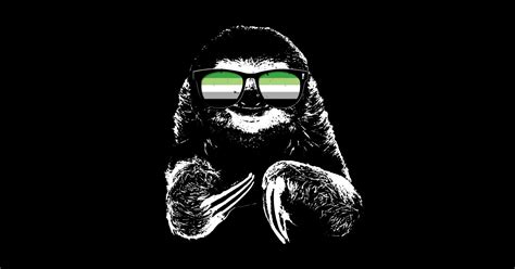 Pride Sloth Aromantic Flag Sunglasses Aromantic Pride Flag T Shirt