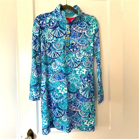 Lilly Pulitzer Dresses Nwt Lilly Pulitzer Upf 5 Captain Dress Turquoise Oasis Xxs Poshmark