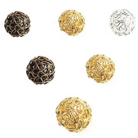 18mm Gold Farbe Bronze Silber Farbe Plattiert Hohl Twist Ball