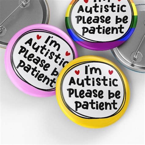 Autistic Be Patient Badge Etsy