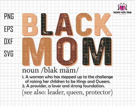 Black Mom Noun Svg Mothers Day Svg Melanin Women Svg African