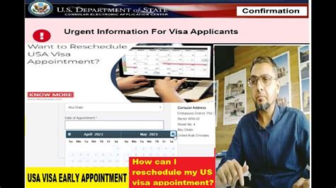 How To Reschedule Earlier Appointment Slots For Usa Visa Interview