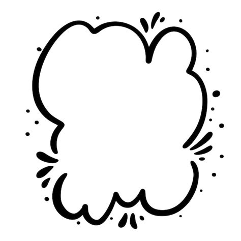 Premium Vector A Black And White Drawing Of A Cloud With The Word