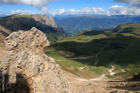 Alpe Di Siusi Dalla Forcella Denti Di Terrarossa Stock Photo Adobe Stock