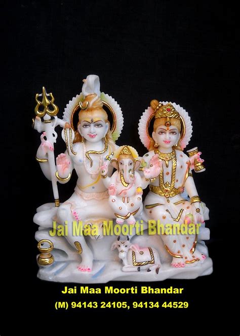 Hindu White Marble Shiv Parivar Statue For Temple Size Inch At Rs