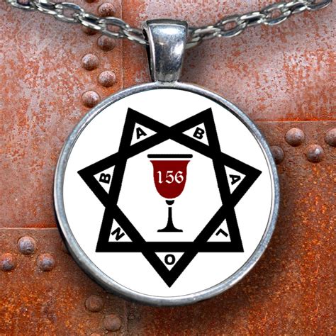 Esoteric Thelema Necklace Babalon 156 Symbol Aleister Etsy