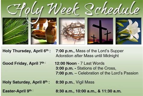 Holy Week Schedule Blessed Sacrament Catholic Church Lincoln Ne