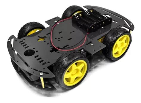 Kit Chassis Wd Carro Rob Carrinho Plataforma Para Arduino