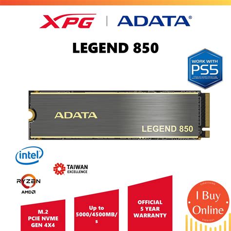 Adata Xpg Ssd Legend 850 Lite Gaming Gen4 Nvme M2 2280 Pcie 512gb1tb2tb Shopee Malaysia