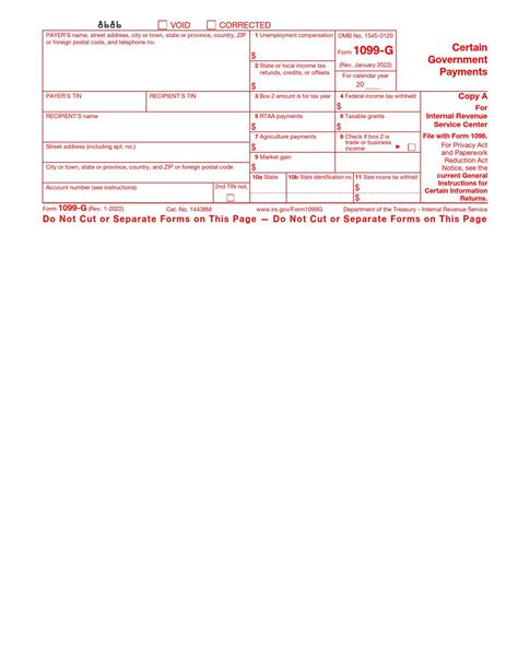 IRS Form 1099-G ≡ Fill Out Printable PDF Forms Online