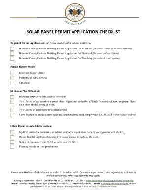 Fillable Online Fill Free Fillable Solar Panel Permit Application And