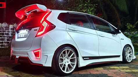 White Honda Jazz On Mugen Full Body Kit Modifiedx