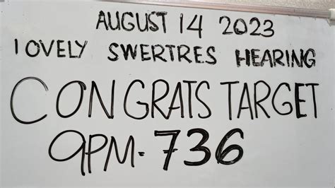 AUGUST SWERTRES HEARING TODAY HOT PASURE ALL DRAWS TAN AWA NA MOTARGET TA RON YouTube