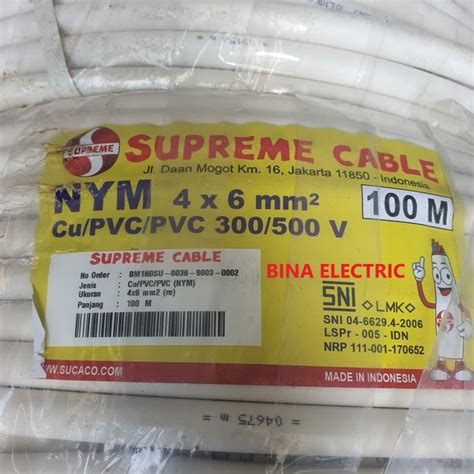 Jual Kabel Listrik NYM 4x6 4 X 6 4x6mm 4 X 6 Mm Supreme 100M 100 Meter