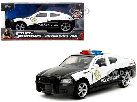 2006 Dodge Charger Police Black and White Policia Civil Fast & Furious ...