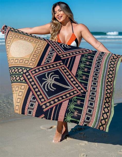 Comprar Canga De Praia Viscose Coqueiro Grisfit Moda Praia