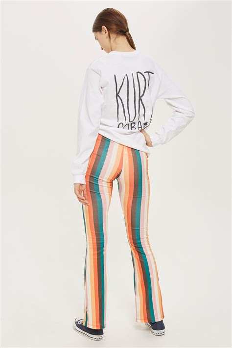 Rainbow Striped Flared Trousers Clothes Striped Flared