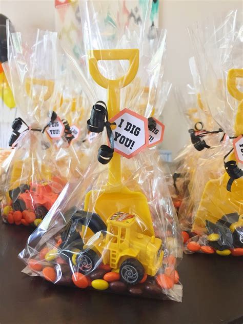 Party Favors For A Construction Themed Birthday Party Reeses Pieces