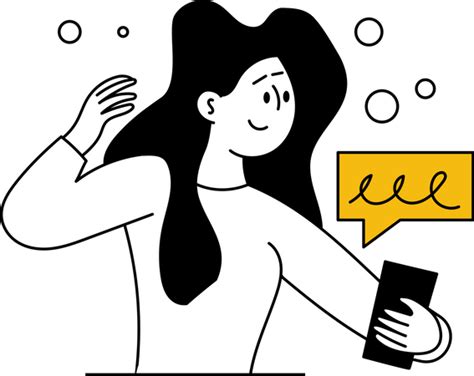 Best Premium Woman Chatting On Social Network Illustration Download In