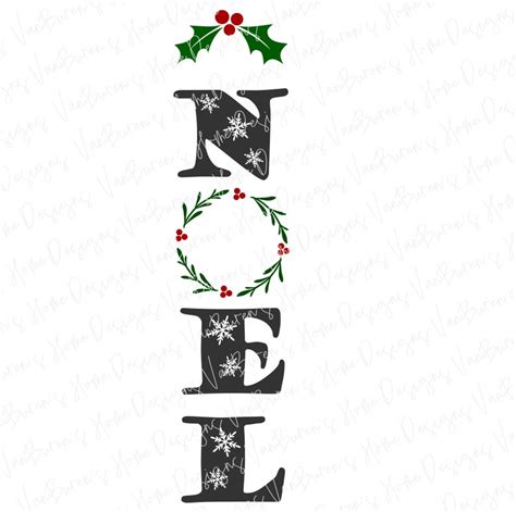 Noel Svg Christmas Sign Svg Vertical Welcome Svg Vertical Etsy