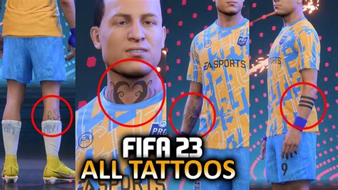 FIFA 23 ALL TATTOOS FOR CUSTOM PLAYERS YouTube