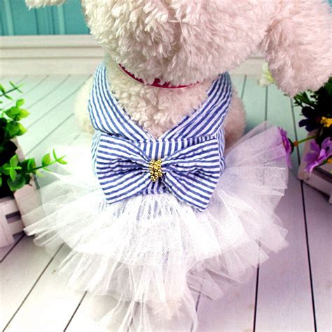 MEGA Cute Dog Clothes for Females | Stripe Dog Skirt | Dog Dress with ...