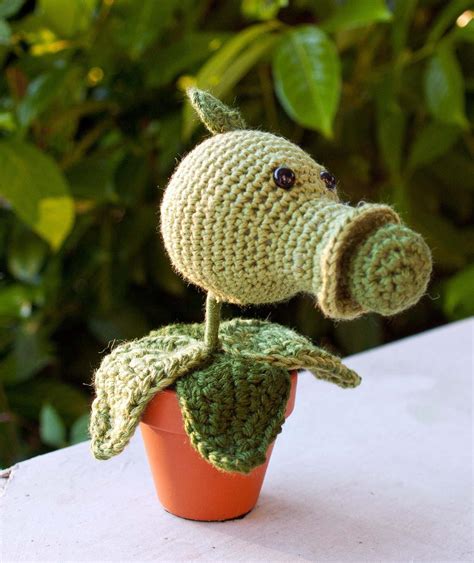 Plants Vs Zombies Pea Shooter Amigurumi Gadgetsin