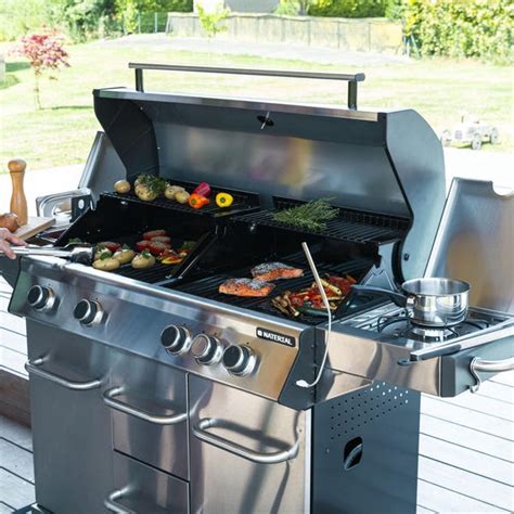 Barbacoa de gas NATERIAL Hudson XL de 4 quemadores y 16 kW de potencia ...