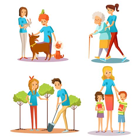 Helping Others Cartoon