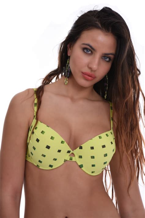 Bikini Set Molded Cup Push Up And Bikini Bottoms 1805