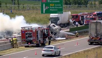 Wypadek Tir W Na Trasie S Jedna Z Ci Ar Wek Sp On A Polsatnews Pl