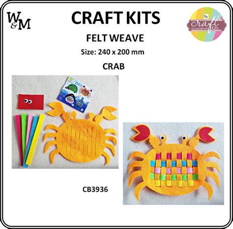 Craft Kit Felt Weave A Crab The Brain Bus