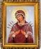 Virgin Mary Of Sorrows Wooden Frame Gold Foil Icon With Stand At