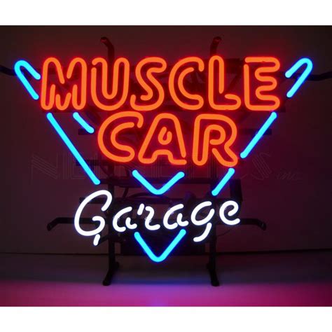 Neonetics Standard Size Neon Signs, Muscle Car Garage Neon Sign