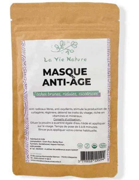 Masque Anti Age Aux Poudres Ayurvédiques Naturel