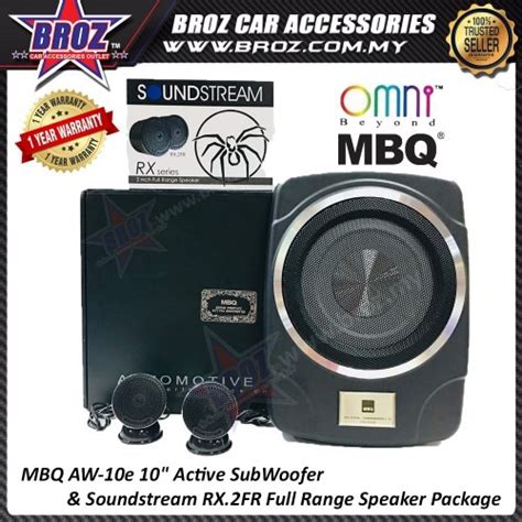 Mbq Aw 10e Subwoofer And Soundstream 10 Rx3fr 2 Full Range Speaker