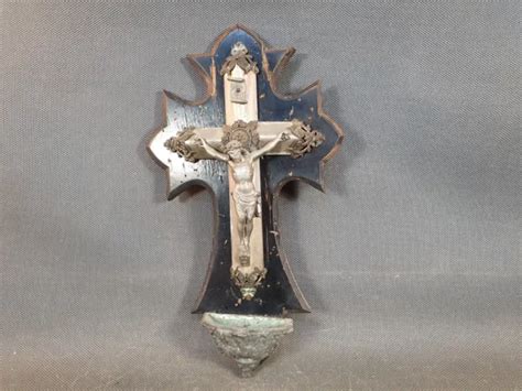 Ancien Crucifix Et B Nitier Croix En Bois Napol On J Sus En M Tal Eur