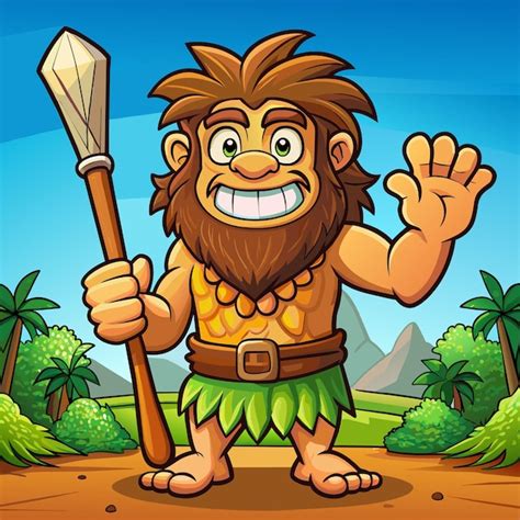 premium vector  cartoon   lion   large beard   large beard