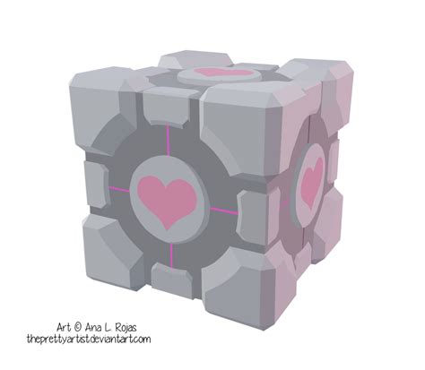 Companion Cube by ThePrettyArtist on DeviantArt