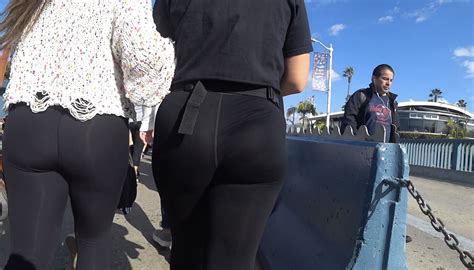 Phat Ass In Black Leggings Not OC Spandex Leggings Yoga Pants