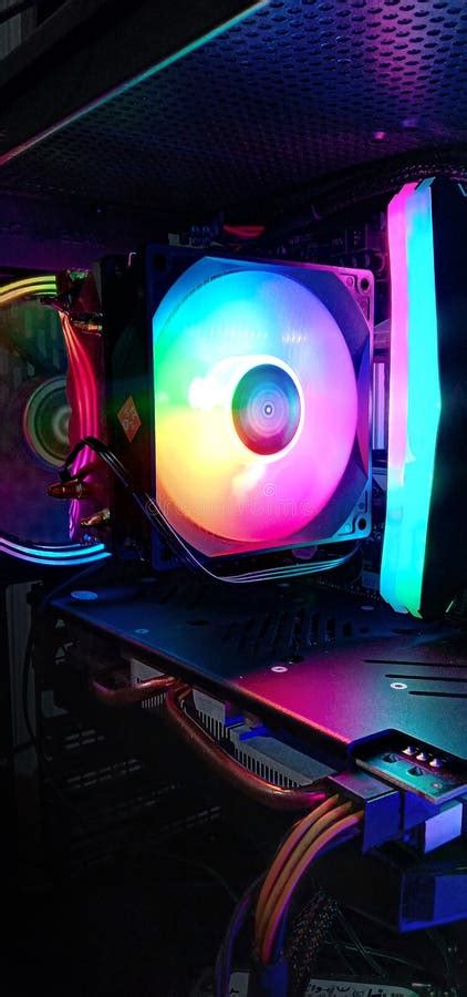 Gaming Setup with RGB Lights Stock Image - Image of graphic, computer ...