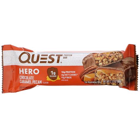 Quest Nutrition Hero Protein Bar Chocolate Caramel Pecan 10 Bars 2