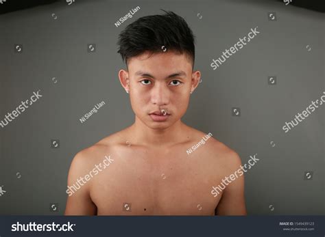 Shirtless Asian Man Face Reactions Stock Photo 1549439123 Shutterstock