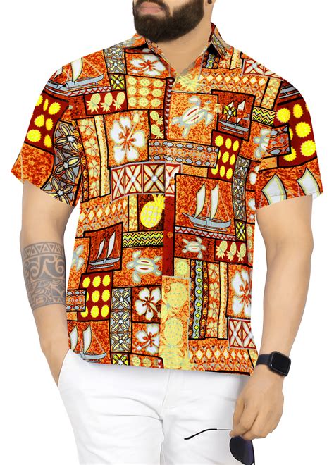 Happy Bay Mens Summer Beach Tropical Party Shirts Short Sleeve Button