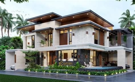 Desain Tampak Depan Kiri Rumah Klasik Modern Lantai Ibu Ayu Di