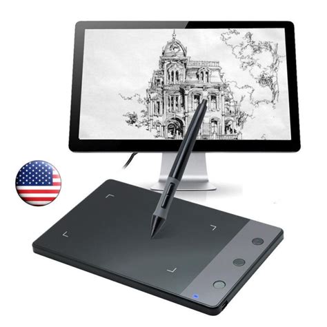 HUION H420 4 X 2.23 inches USB Art Design Graphics Drawing Tablet Electronic Signature Pad Board ...