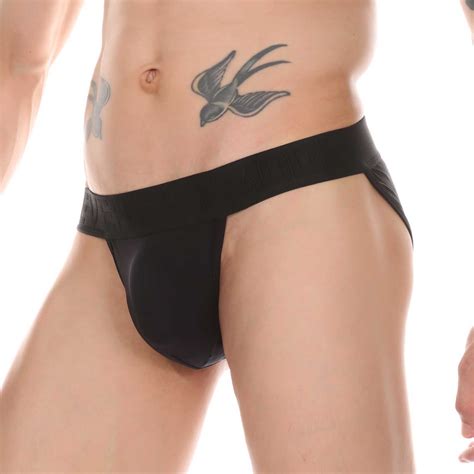 Clever Menmodeice Silk Sexy Mens Briefs Elastic Waist Band Open Butt