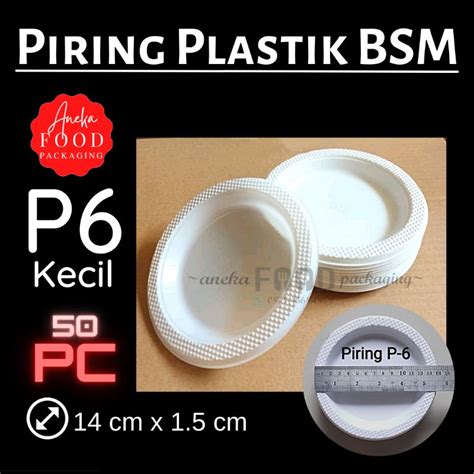 Jual Piring P Plastik Bsm Putih Susu Kue Snack Kecil Shopee Indonesia