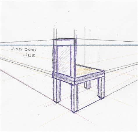 Sketches of a chair with perspective - My Project Website