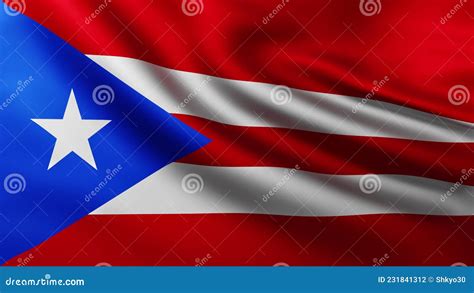 Gran Bandera De Puerto Rico Fondo De Pantalla Completa Revoloteando En